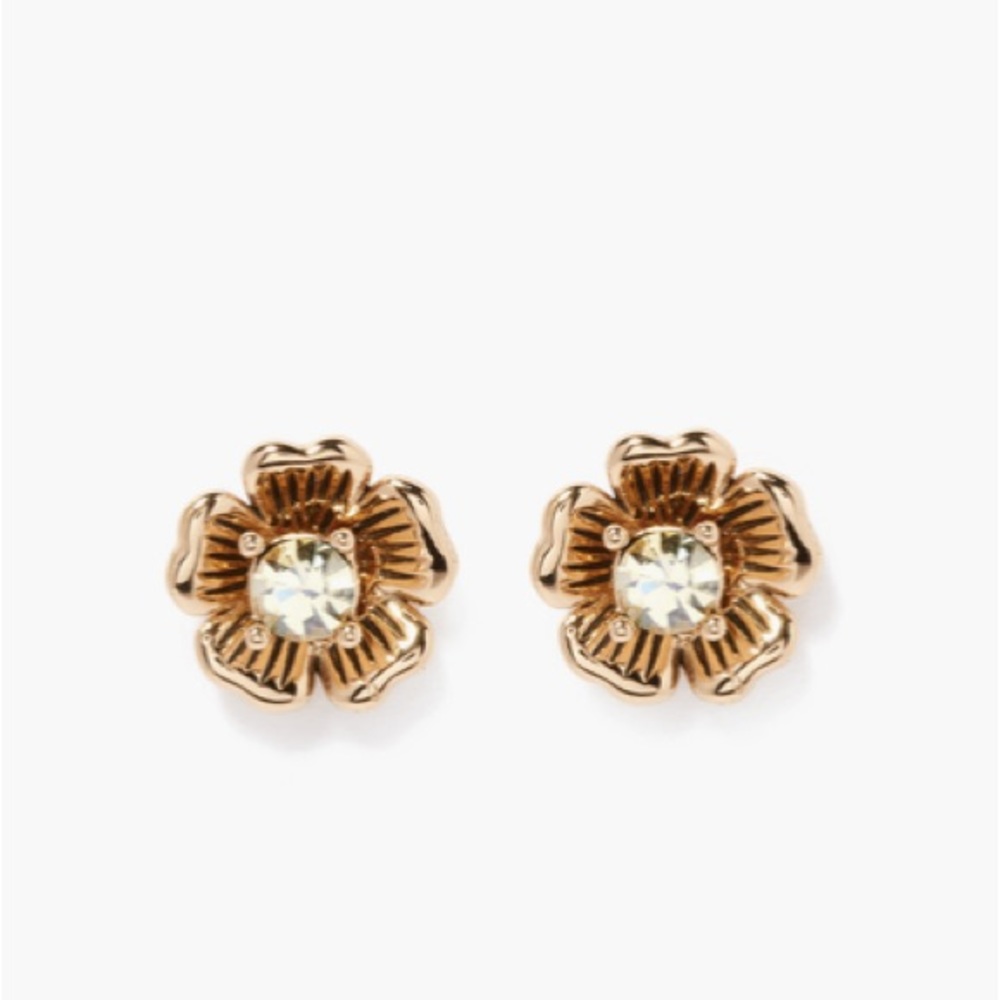NWT COACH Mini Tea Rose 2 in 1 Stud Earrings